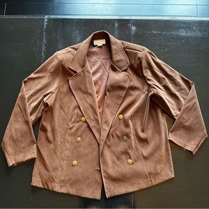 Vintage August Max Woman Brown and Gold Size 20 Overcoat